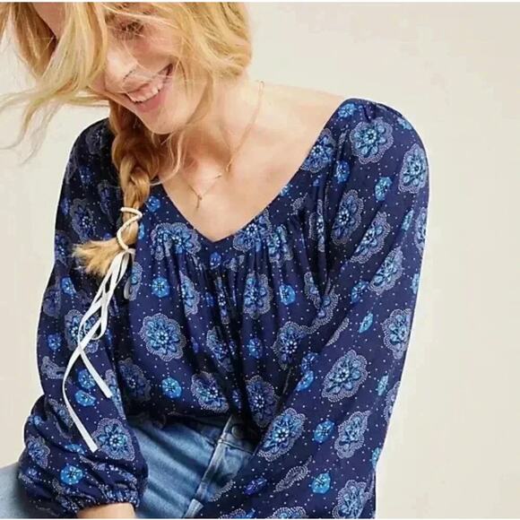 Anthropologie Maeve Boswell Blouse Top size 12 - Picture 1 of 10